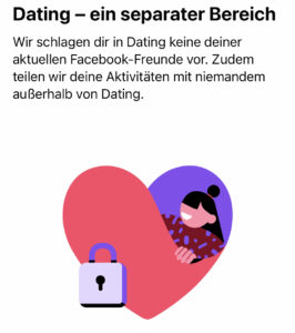 Privatsphäre beim Facebook Dating